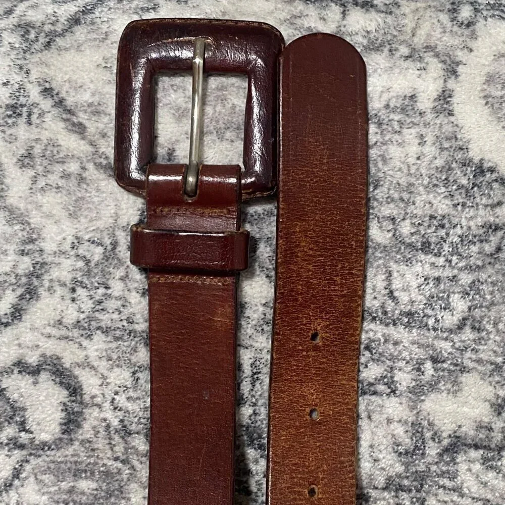 Vintage Brown Leather Belt